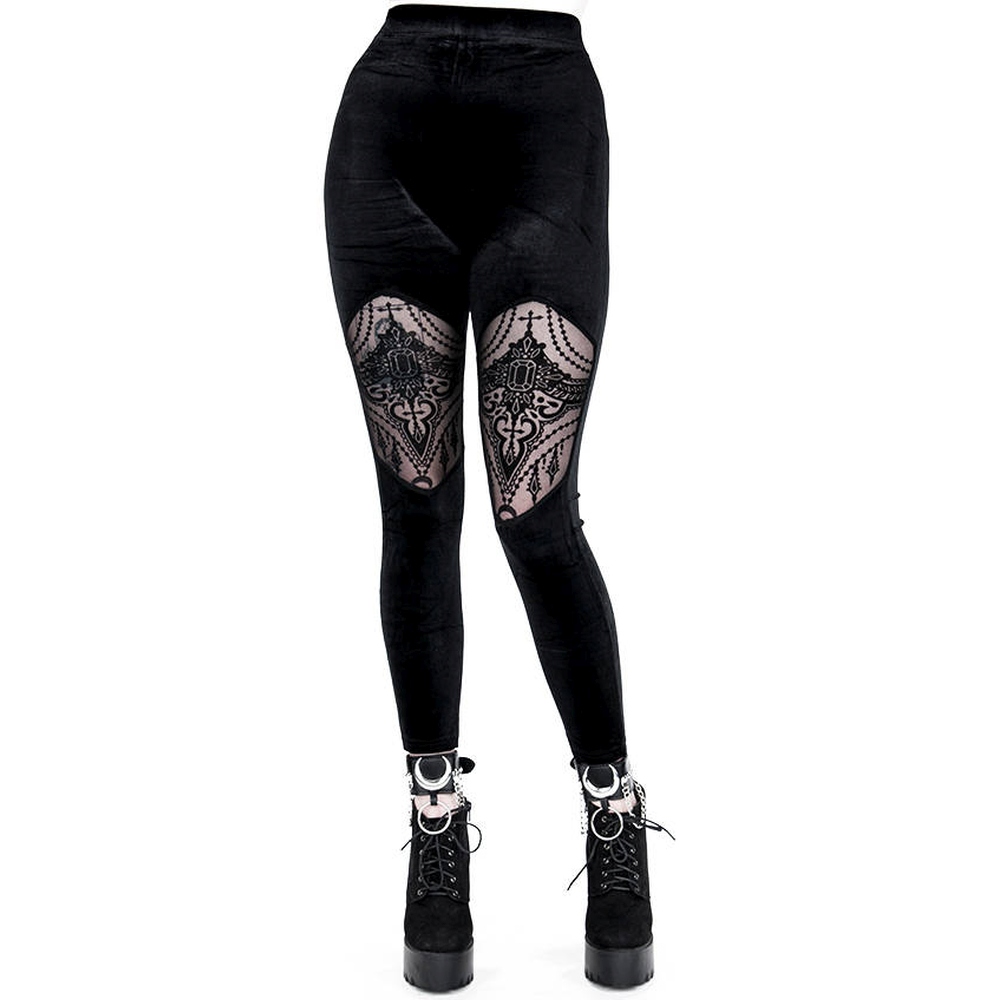 Restyle - Beaded Leggings - Black